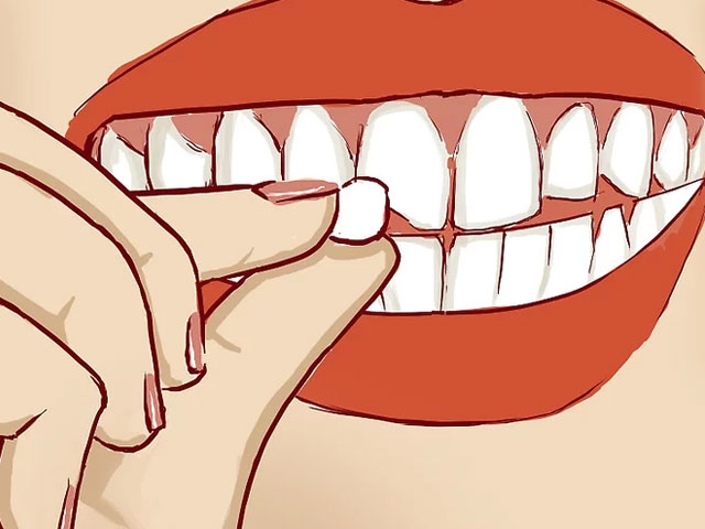 لبه های تیز دندان شکسته را با وکس دندان کاور کنید.