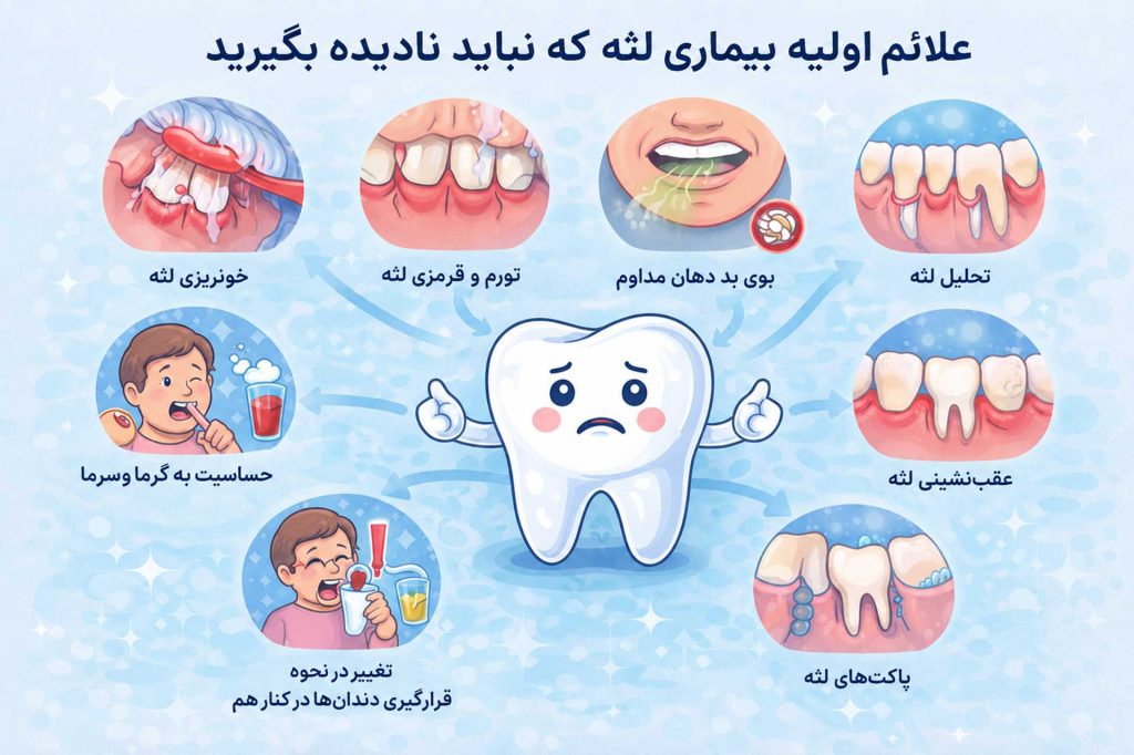 علائم مهم بیماری لثه